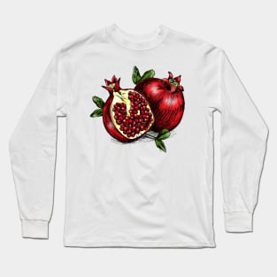 Pomegranate print Long Sleeve T-Shirt